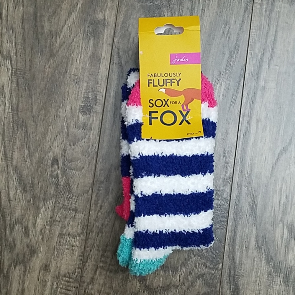 NWT Joules Fabilously Fluffy Stripped Sock